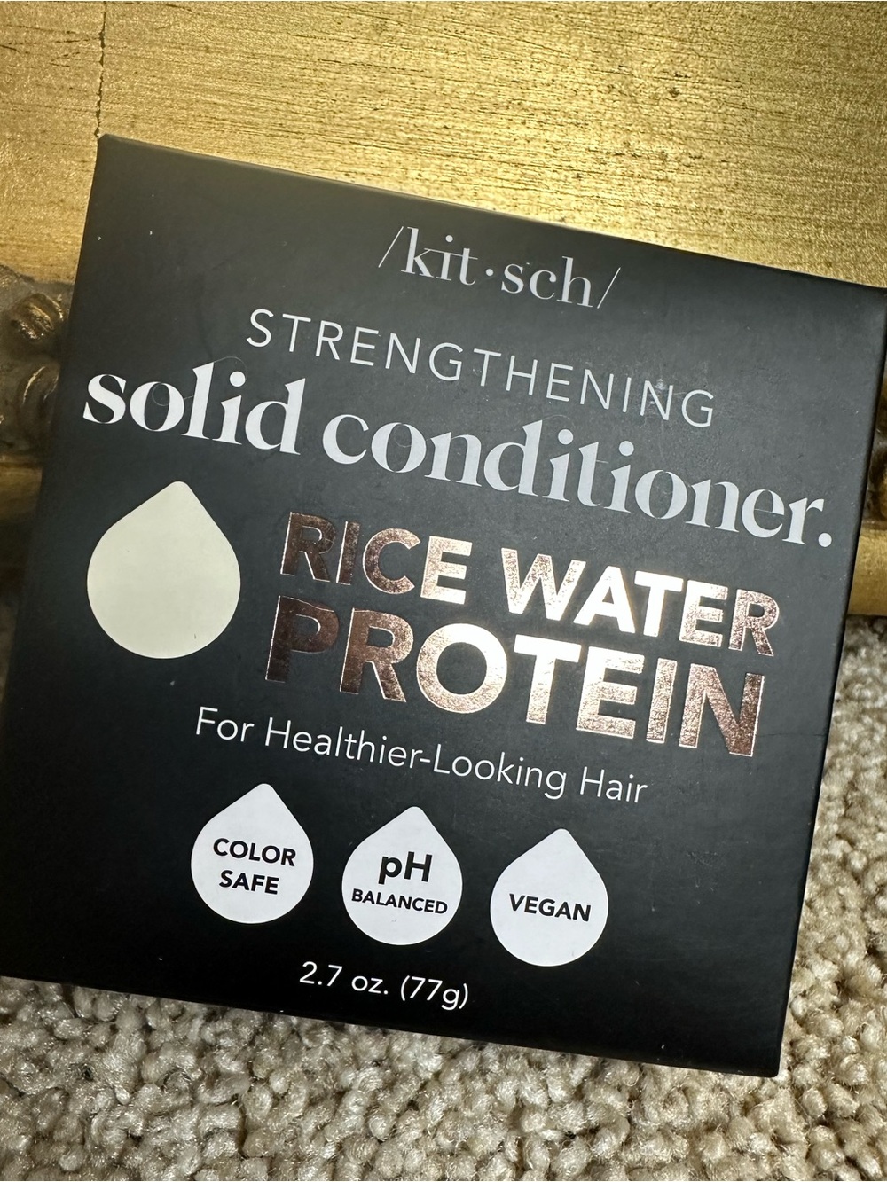NIB Kitsch Strengthening Solid Conditioner Rice Water Protein Bar $13.99